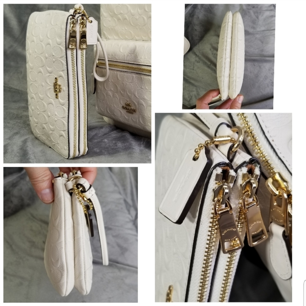 COACH 2P SIGNATURE EMBOSSED BACKPACK XL WRISTLET - Picture 5 of 12